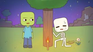 【アニメ】歩けないスケさんとからかうゾンビくん【マインクラフト】