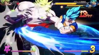 ドラゴンボール ファイターズ　世界１位ベジットＶＳブロリー　ビームソードで対空からのコンボ　最新映画で実現しそうな対戦