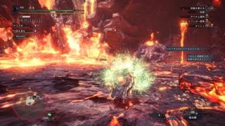 モンスターハンター：ワールド_瀕死すぎて滅龍石ですら敏感に反応してる様に見えるベヒーモスw