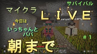 マインクラフト　ＬＩＶＥ  Minecraft  朝までのんびり　皆来てね　参加おｋ