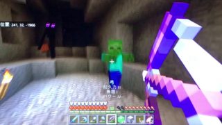 switch版マインクラフト　統合版（BE・PE）　ダイヤあるの？洞窟の探索・湧きつぶし