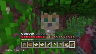 【マインクラフト】作業風景　猫とラバ