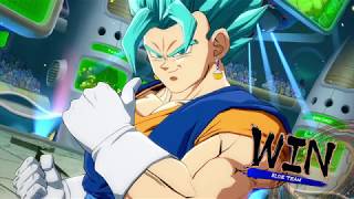 ドラゴンボール ファイターズ　世界１位スーパーサイヤ人ブルーチーム　ベジットのファイナルかめはめ波がヤムチャに炸裂