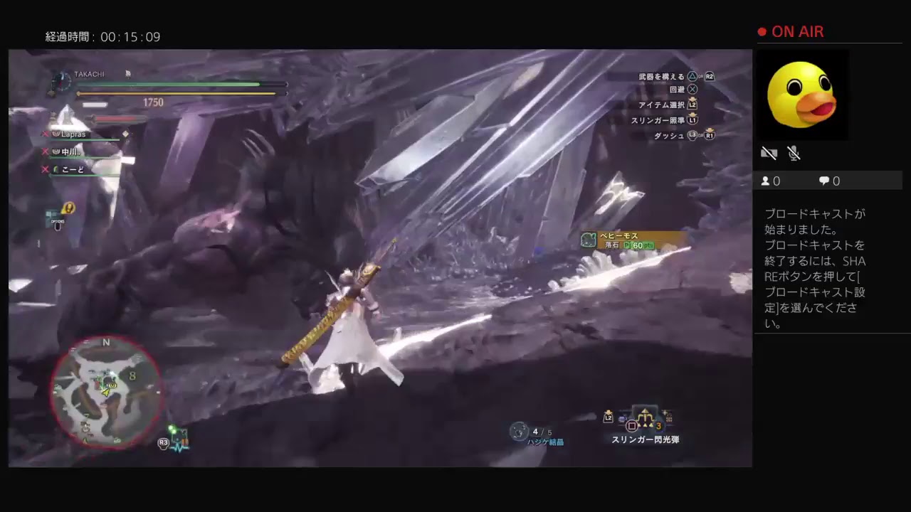 一時間ベヒーモス(^○^)！モンスターハンターワールドMHWモンハンワールド