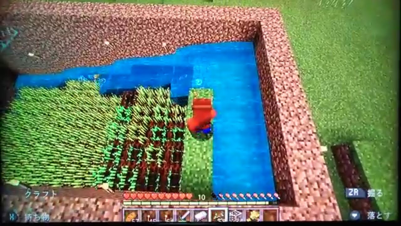 マインクラフト 初心者向け 水流式小麦製造機