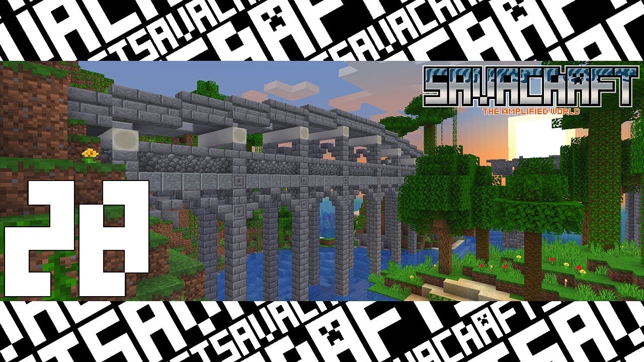 【SAVACRAFT】28 息抜きの橋:Amplified Multi【マインクラフト】
