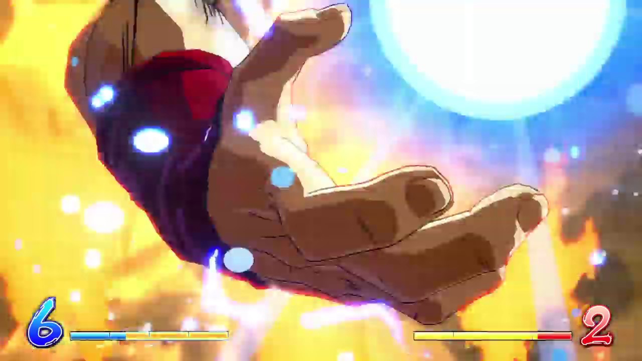 ドラゴンボール ファイターズ　世界１位スーパーサイヤ人ブルーチーム　ベジットブルーの固め方がヤバイ　防戦一方