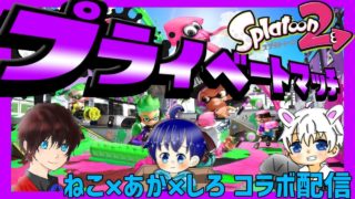 初！あかしろねこのコラボトゥーン配信後半戦【スプラトゥーン2】実況プレイ