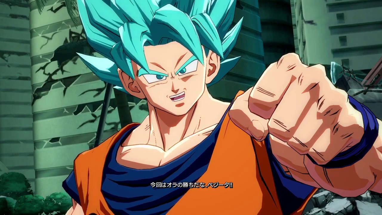 ドラゴンボール ファイターズ　世界１位スーパーサイヤ人ブルーVS力の大会優勝１７号　ファイナルフラッシュコンボ