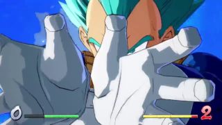 ドラゴンボール ファイターズ　世界１位スーパーサイヤ人ブルーチームVSノーマル悟空　いきなり２０倍界王拳かめはめ波VSファイナルかめはめ波