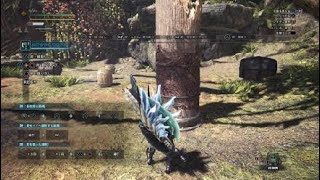 モンスターハンター：ワールド_スラッシュアクス練習中・・・