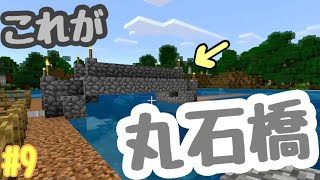 【マインクラフト】クリーパーは展示品？丸石橋完成！＃９【女性実況】