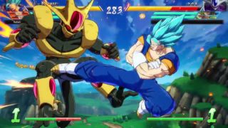 ドラゴンボール ファイターズ　世界１位ベジットVSゴールデンクウラ　強烈な一撃を叩きつける　別格ベジット