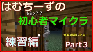 【マインクラフト】はむちーずの初心者マイクラ練習編　part3【ゆっくりMineclaft実況】