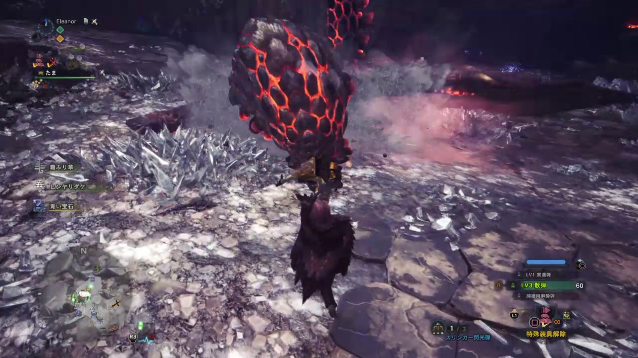 モンスターハンターワールド_歴然バゼルギウス_散弾ヘビィボウガン_2分23秒