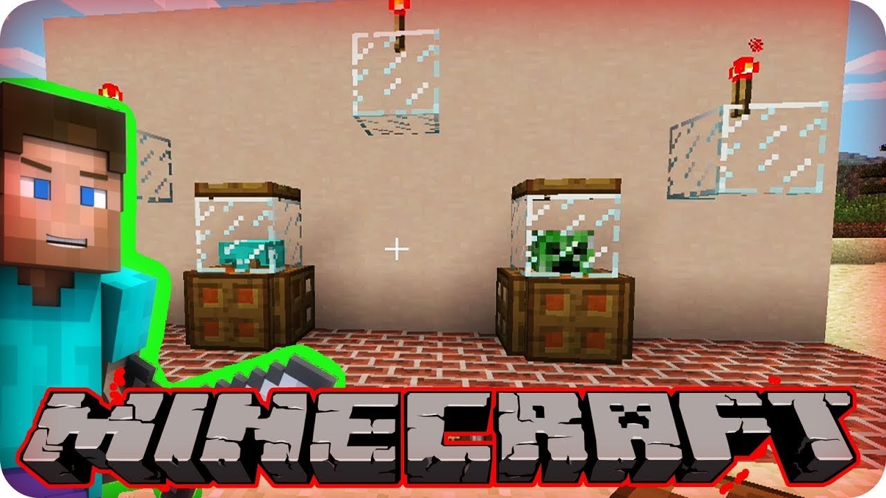 マインクラフトでショーケースを作る方法！マスクとかヘルメットを置く事が出来る！