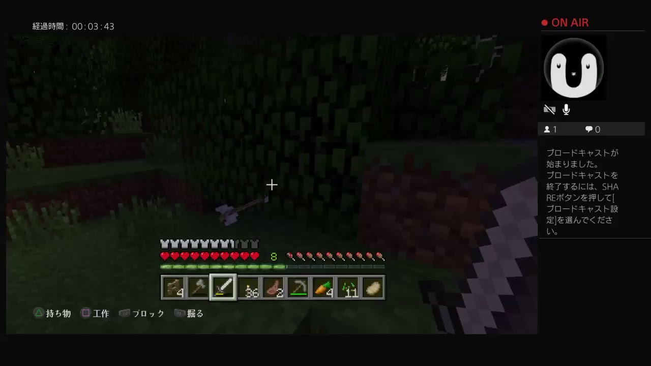 あばらバーニャカウダーinマインクラフト　食糧難