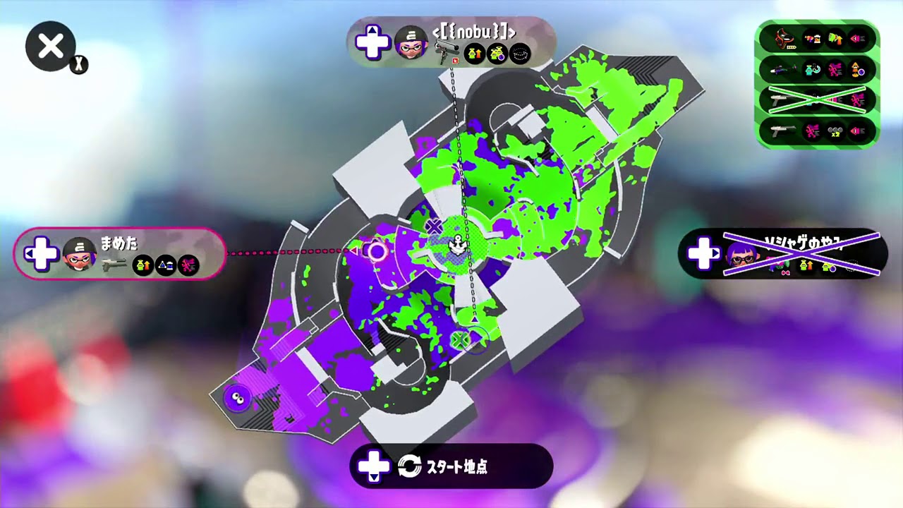 【スプラトゥーン2】チームでリグマでガチエリア・2018-11-04T22-22-47【S+～X傘】