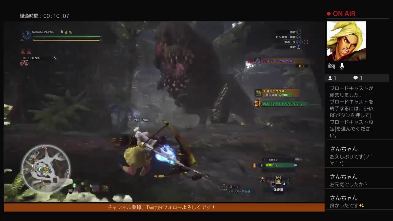 [Fモンスターハンターワールド]　イビル2頭凹ましたる