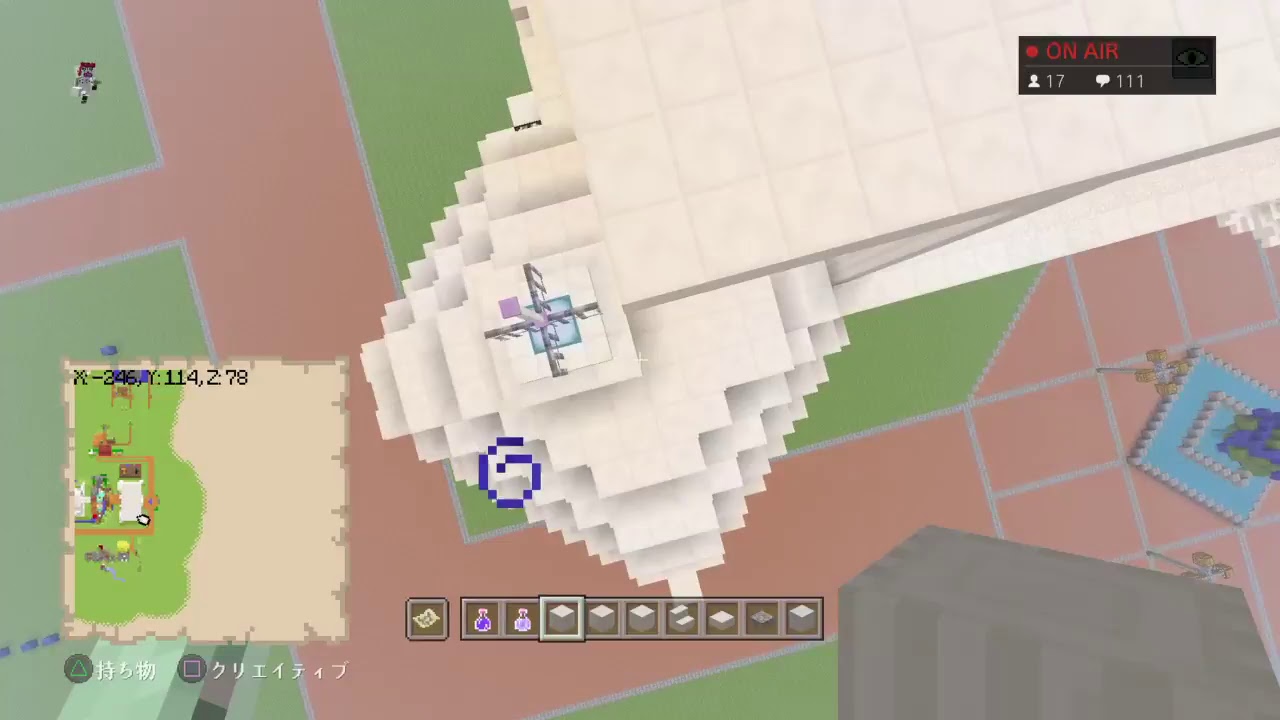 PS4[マインクラフト]オノリ世界万博ランド　ホテル作り　屋上編