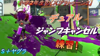 小学生の【スプラトゥーン２】デュアル・ジャンキャン練習！マンタS＋ヤグラ　りゅうのすけGames