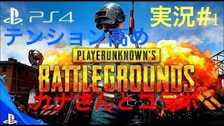 PS4 PUBG 実況＃１テンションが高いカナさんとコラボ！