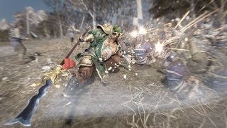 Dynasty Warriors 9: Zhang Fei DLC Serpent/Viper Spear weapon gameplay 『真・三國無双８』DLC武器「蛇矛（だぼう）」アクション動画