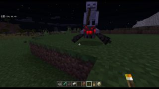 マインクラフト「スケさんクモに乗る♪」(スパイダージョッキーの華麗なるダンス)