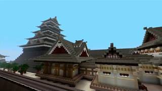 和風の城、五重塔　マインクラフト