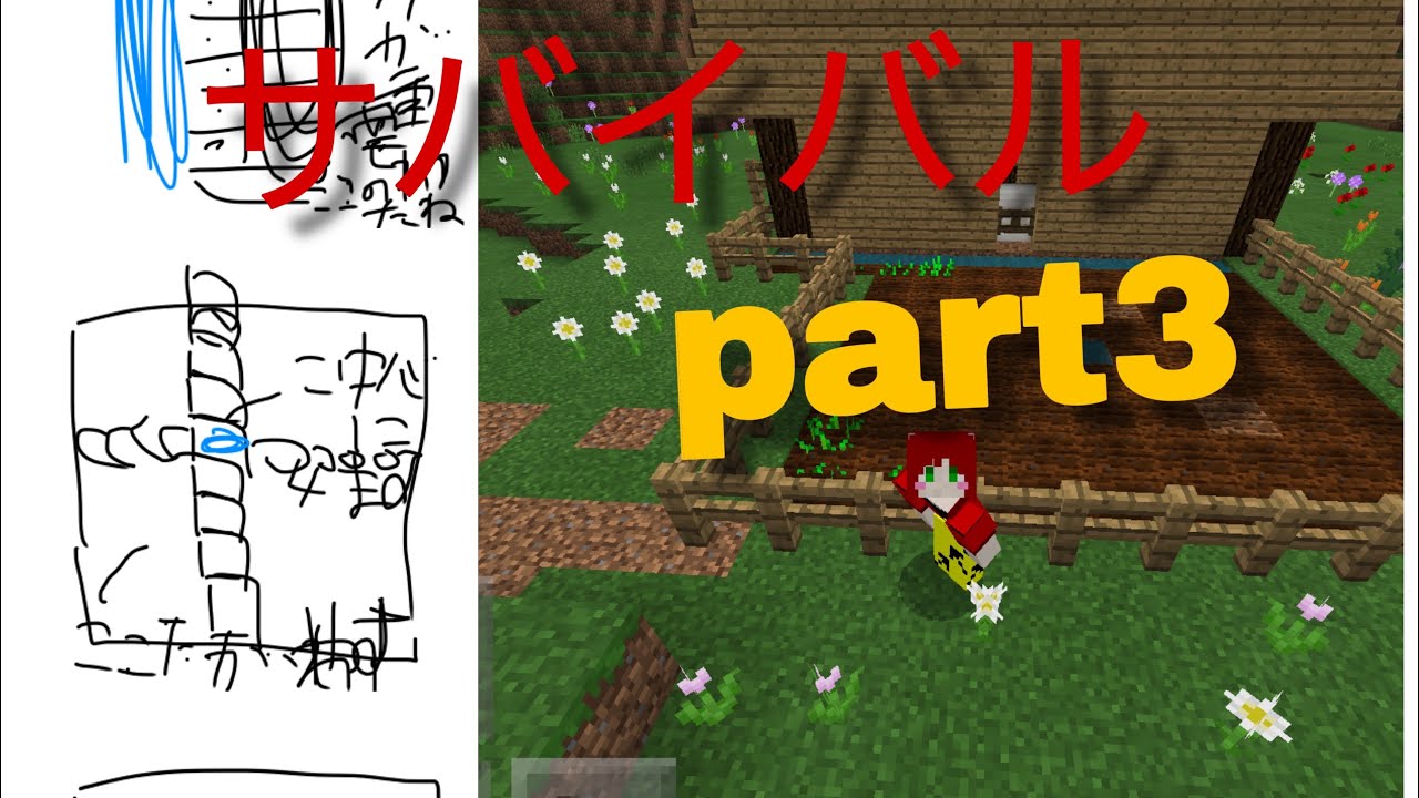 マインクラフトpe  サバイバルpart3 『俺と三枚の絵。』(ゆっくり実況)