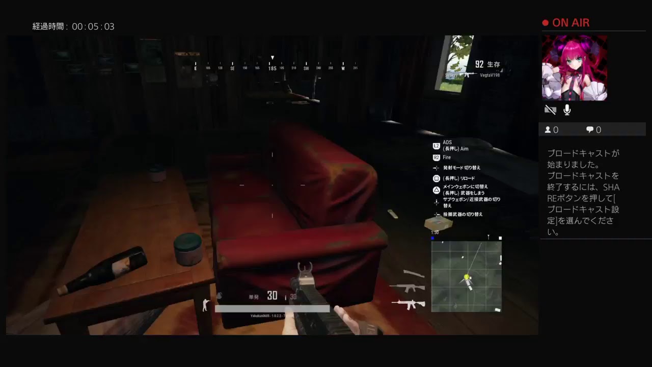 実況リハビリにPUBG