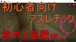 【マイクラ】初めてのアスレチック！初心者向けステージで苦戦・・・【マインクラフト】