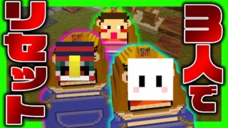 【マインクラフト】ぴくとさんとさばぴーさんで狂気のリセットになって血祭にします！！どうぶつの森鬼ごっこ！！【マイクラ実況】