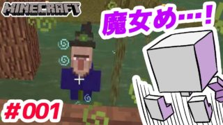 【シカクラ】#001 〜生まれてすぐに魔女にボコられる〜【マインクラフト】