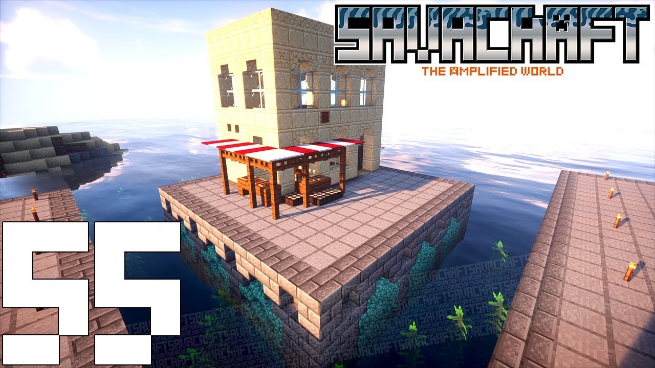 【SAVACRAFT】55 海上の村人区画開拓開始【マインクラフト】