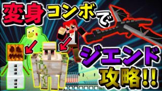 【マインクラフト】ダブルゴ－レムの変身コンボでジエンド攻略!!【赤髪のとも】meta morph MOD実況10