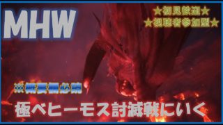 【PS4版モンスターハンターワールド】参加型！極ベヒきたぞ～