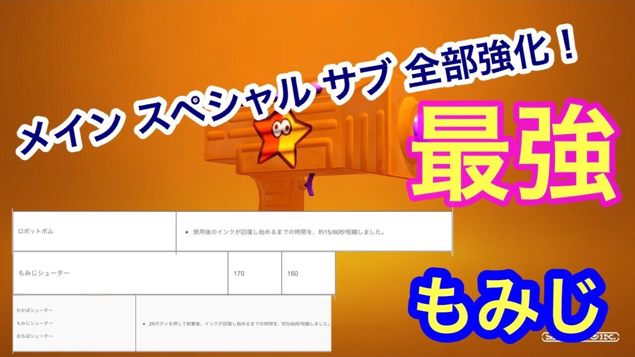 [スプラトゥーン2]メイン サブ スペシャル 全て強化で塗り最強になった武器 もみじシューター
