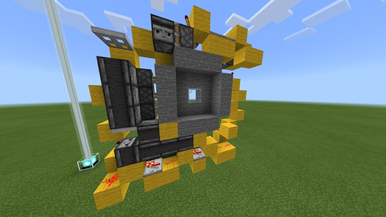 【マインクラフト】3×3 隠しピストンドア（統合版用）