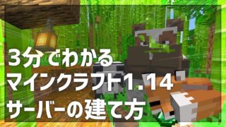【マインクラフト】３分でわかる1.14サーバーの建て方【Java版】