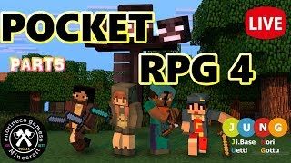 わいわいマインクラフト【Pocket RPG 4】PART5　うえっち視点　配布ワールドコラボライブ