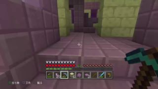 無言でPS4のマインクラフト（ワールドの名前：ふ）