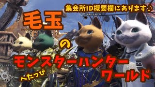 ［モンスターハンターワールド］へたっぴ女のモンハンワールド！集会所ID概要欄にあります！