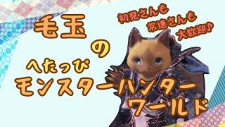 ［モンスターハンターワールド］へたっぴ女のモンハンワールド集会所ID概要欄にあります！