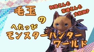 ［モンスターハンターワールド］へたっぴ女のモンハンワールド集会所ID概要欄にあります！