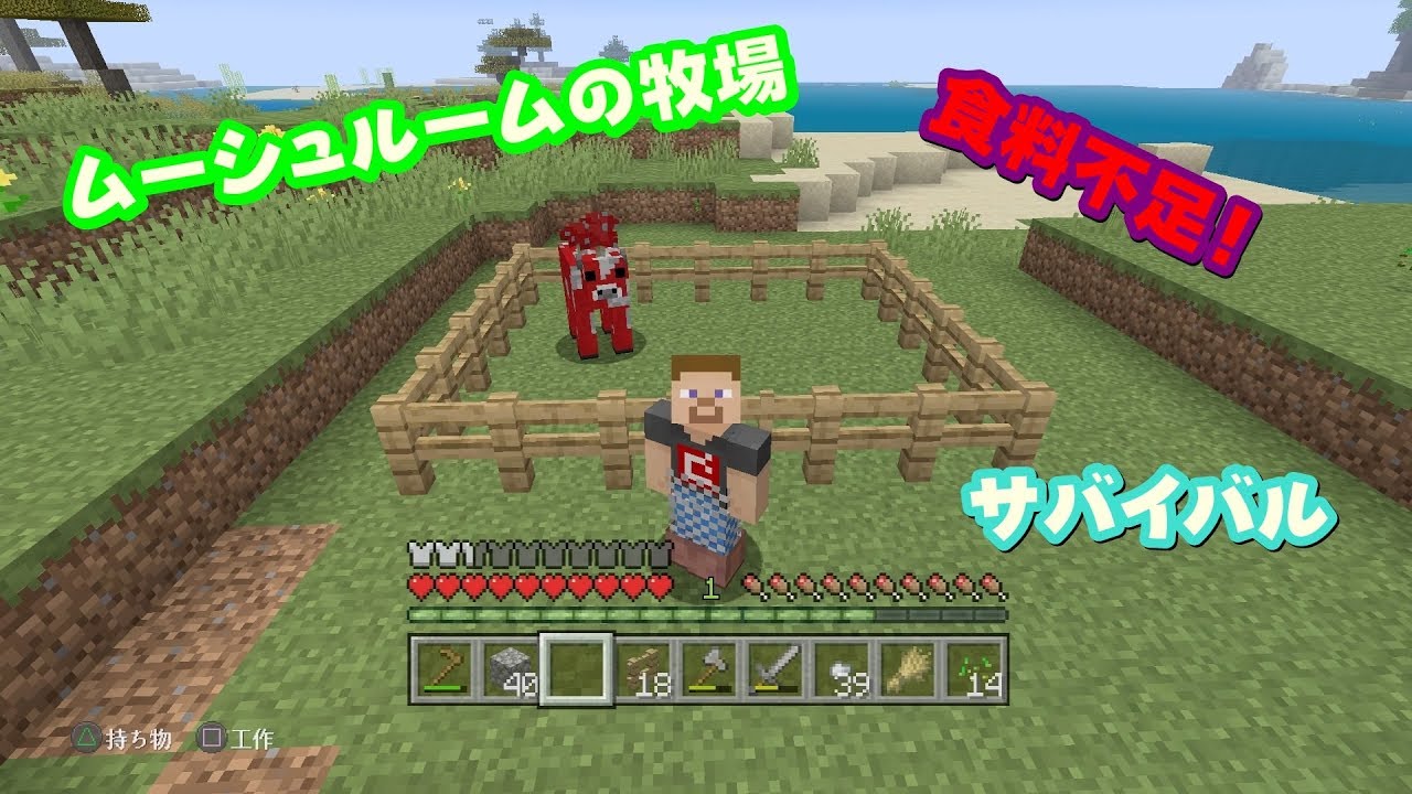食料不足になりました。サバイバル生活【マインクラフト】
