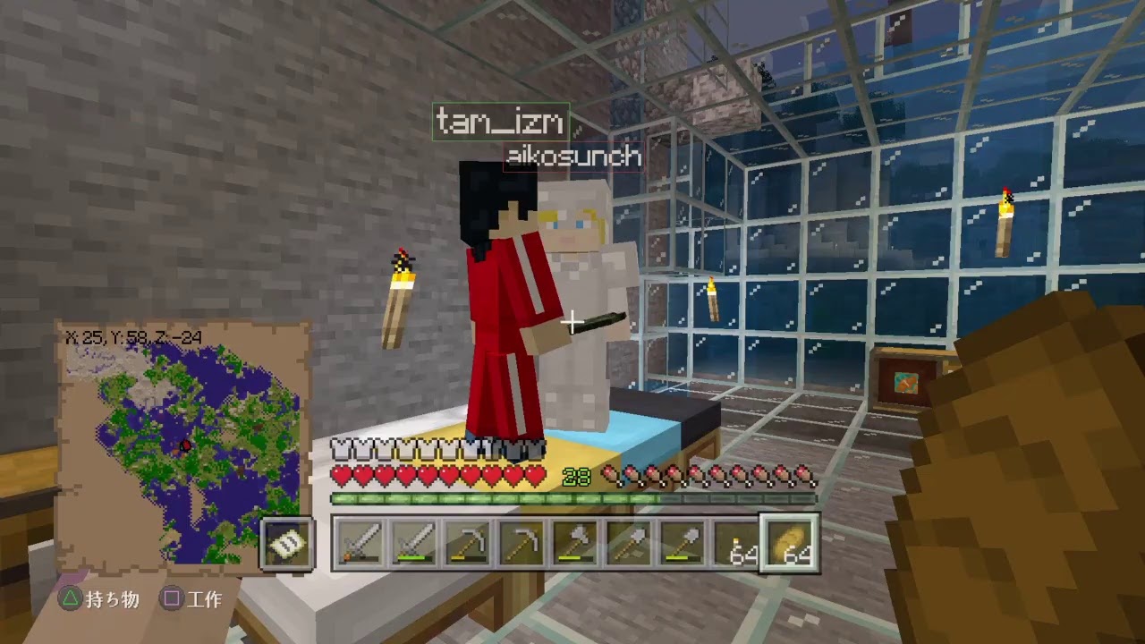 ［マインクラフト］イケヤ・Aiko・タムラの世界旅行［生放送］