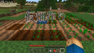 【マインクラフトをはじめよう】とりあえず仮畑作り【マイクラ実況】#2
