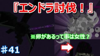 【マインクラフト】パート41 『エンドラ討伐！』※今回のサムネが見づらい事この上なし。笑