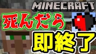 死んだら即終了の恐怖！【マインクラフト】
